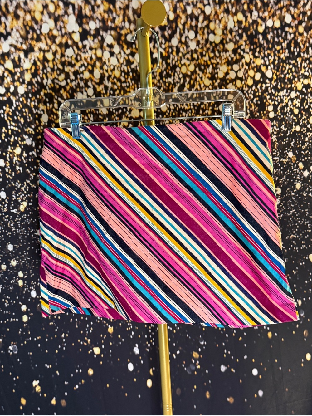 Express Striped Multi-Color Mini Skirt
